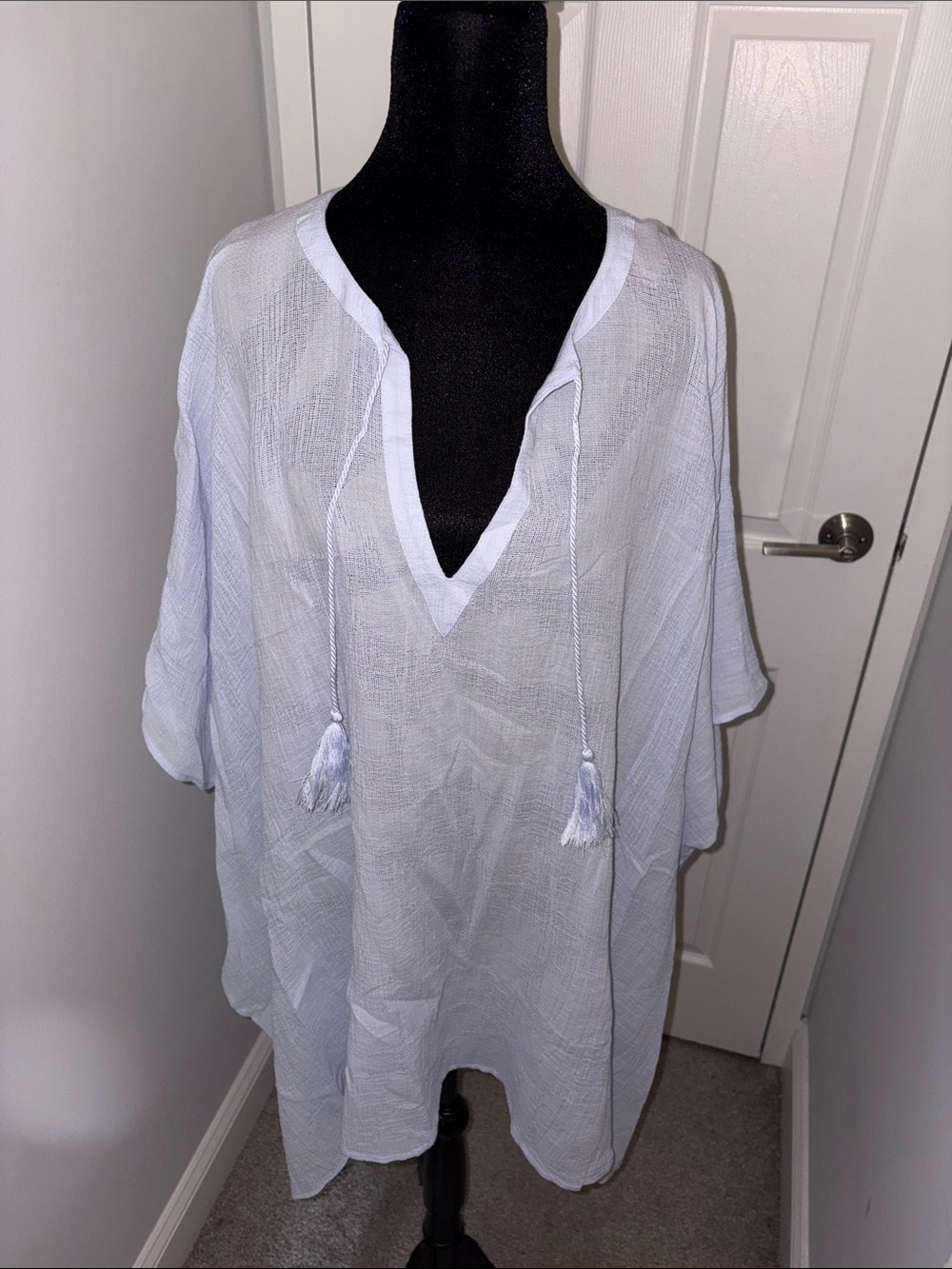 Banana Republic White and Black Layered Knit Top